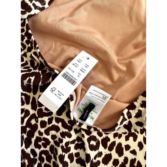 NWT J.Crew Underwire Cup One-Piece Swimsuit Leopard Print 16 - Picture 5 of 11